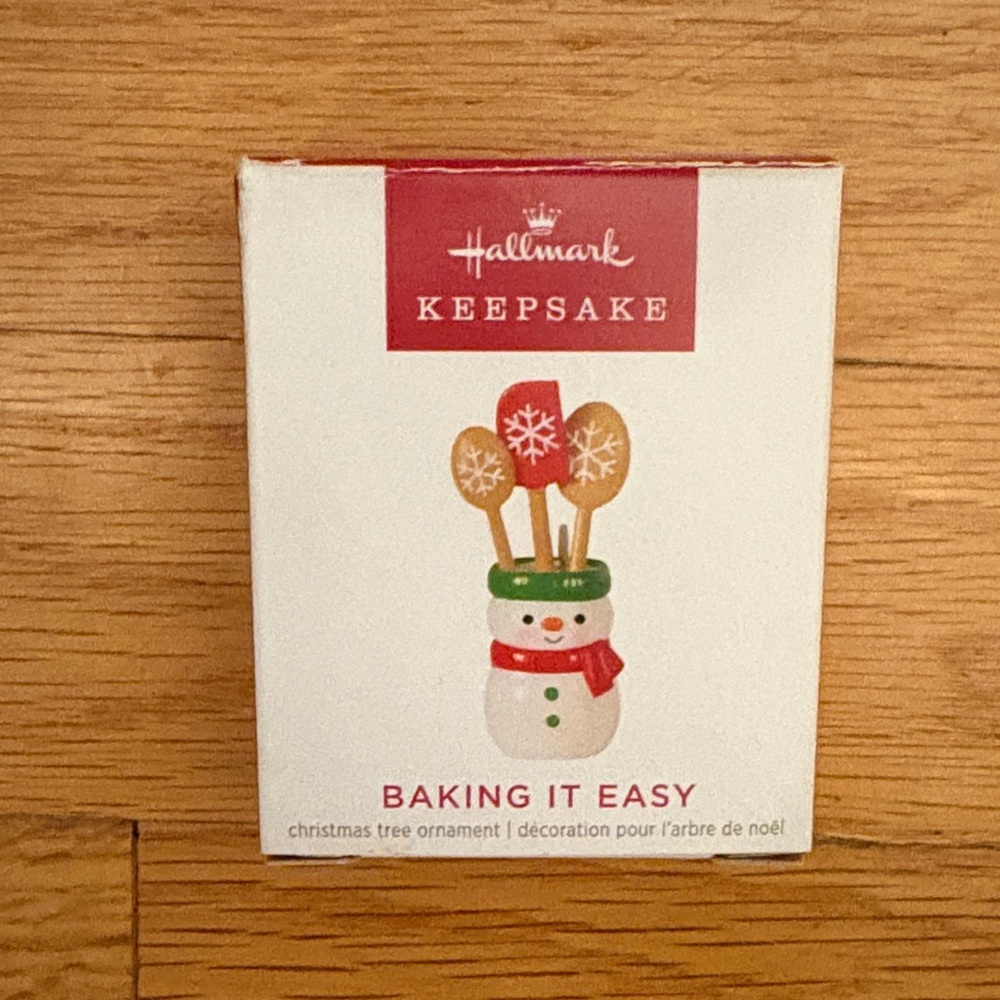 Hallmark Keepsake Snowman Ornament with Red and White Accents
